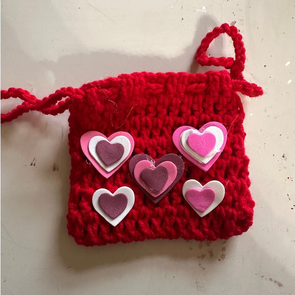 Valentines Handmade Heart Bag